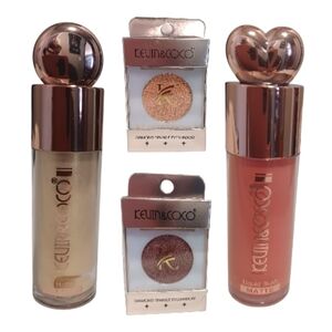 🆕️KEVIN & COCO Highlighter and Blush And Eyeshadow Set - Gold,Brown,Pink